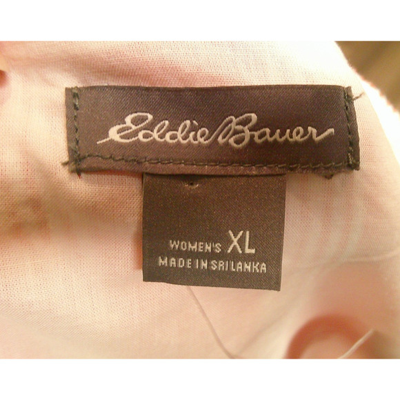 Eddie Bauer 90's Midi Beach Light Linen Belted Shift Dress Sleeveless Women XL - Picture 7 of 9